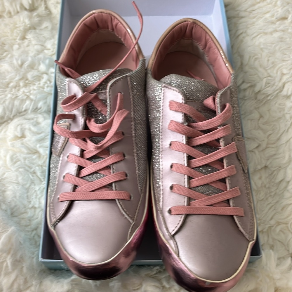 Philippe Model Pink Glitter Sneakers - Picture 5 of 13